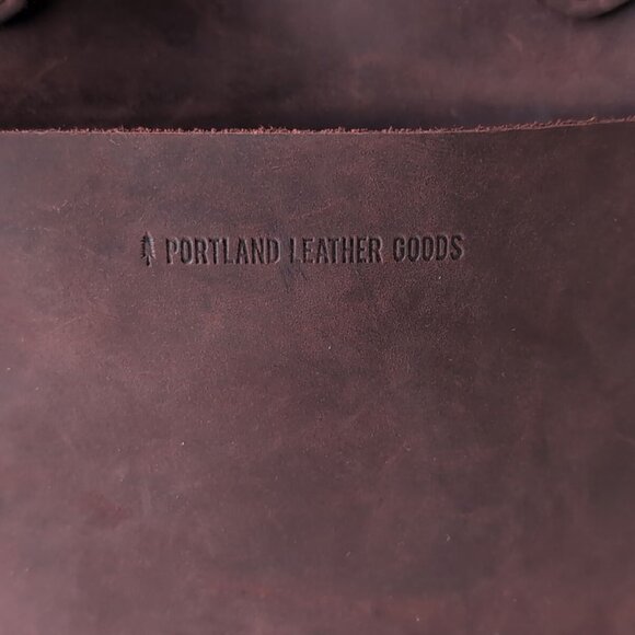 PORTLAND Leather Goods Bag Merlot Classic Mini Crossbody Tote - Picture 7 of 10